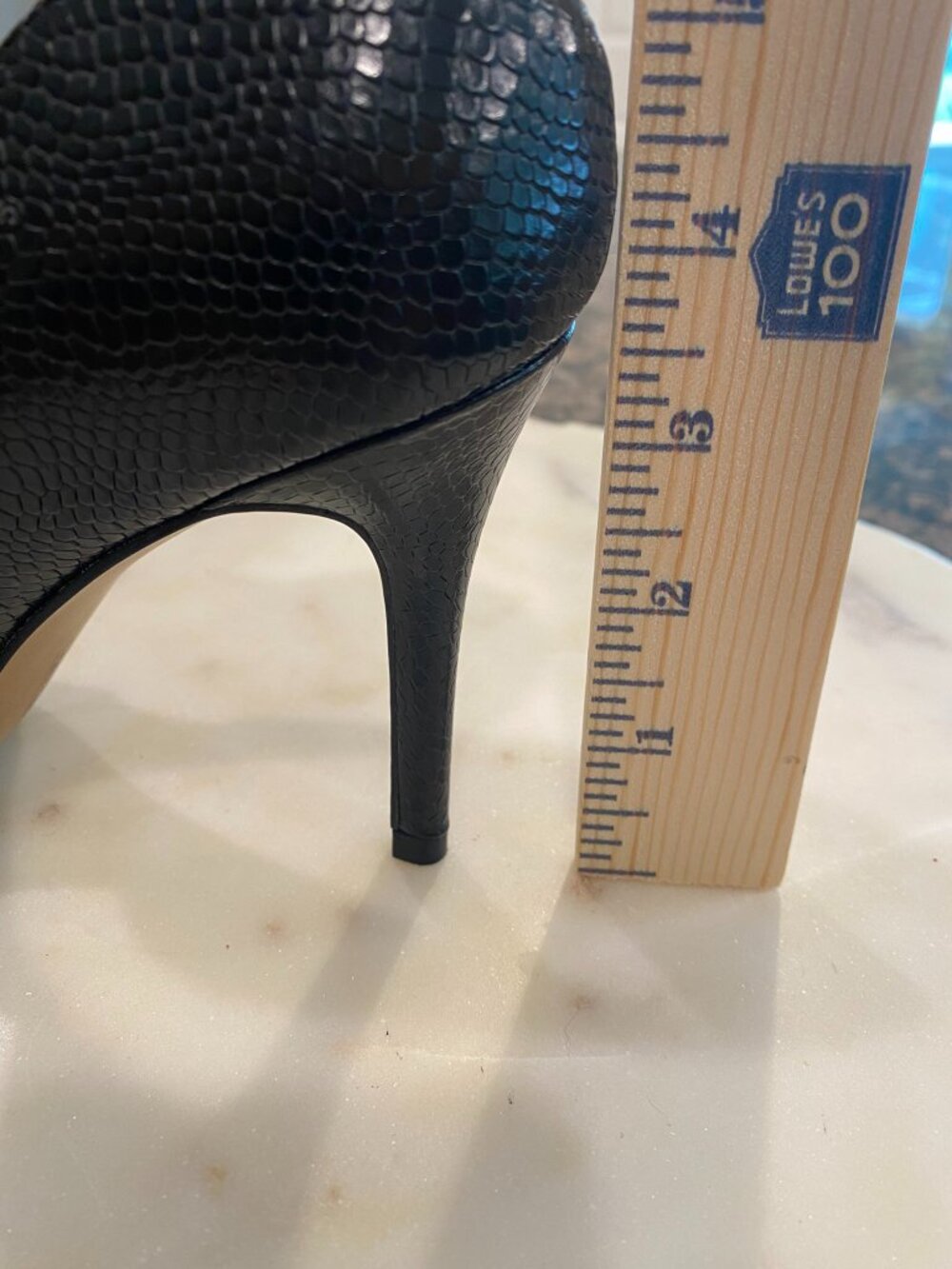 Vince Camuto Adelia Black Pointed Toe d'Orsay Heel w/ Faux Snakeskin Womens 7.5 - Picture 10 of 10